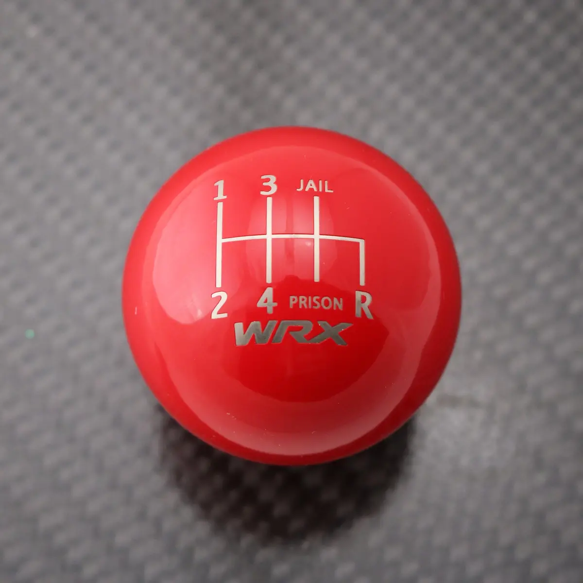 Gloss Red Weighted - 6 Speed Wrx Jail-Prison Engraving - 6 Speed Wrx Fitment 1