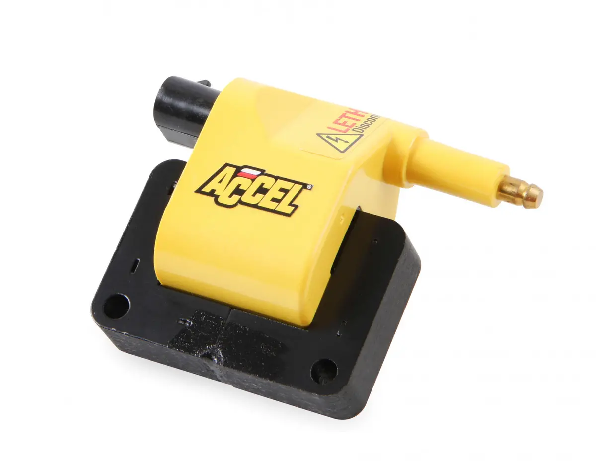 Accel Ignition Coil - Supercoil - 1990-2002 Dodge / Jeep / Plymouth / Chrysler Remote - Yellow -Individual 1