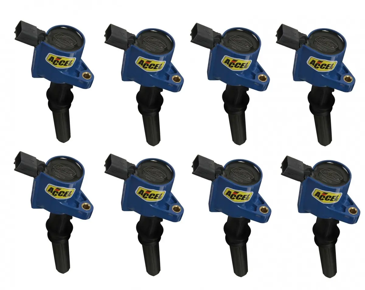 Accel Ignition Coil - Supercoil - 1998-2008 Ford 4.6L/5.4L/6.8L 2-Valve Modular Engines -Blue - 8-Pack 1
