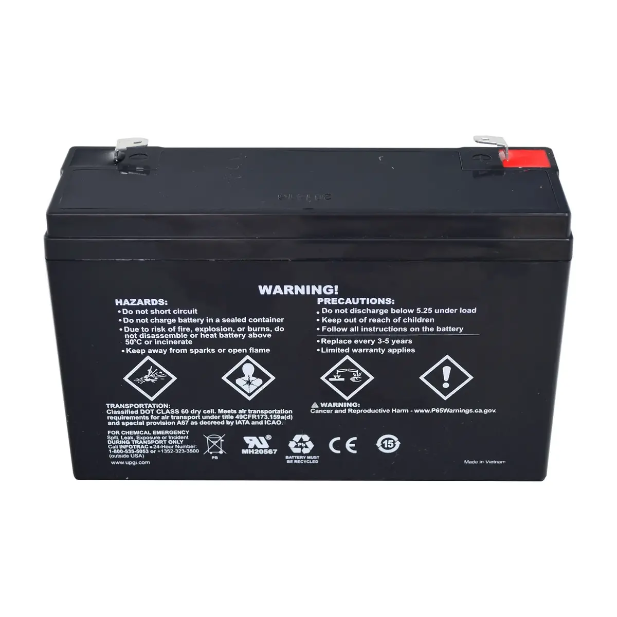 6 Volt 12 Ah Battery For The Razor Bumper Buggie 2