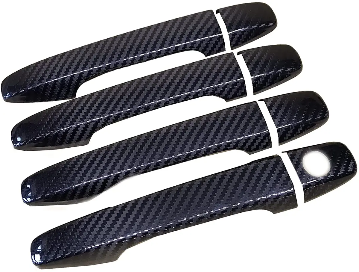 Door Handle Scratch Protector Compatible For Subaru Wrx Sti 2015-2020 Dry Carbon Fiber Lightweight Strong With U-Resistant Clear Coating 1