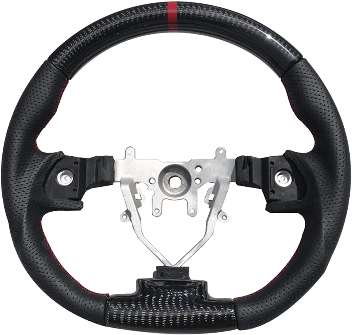 D-Shaped Steering Wheel For Subaru Wrx Sti 2008-2014 Models I Strong & Stylish I Easy To Install I Steering Wheel Replacement I Designed To Fit Perfectly I Size:350Mm 2
