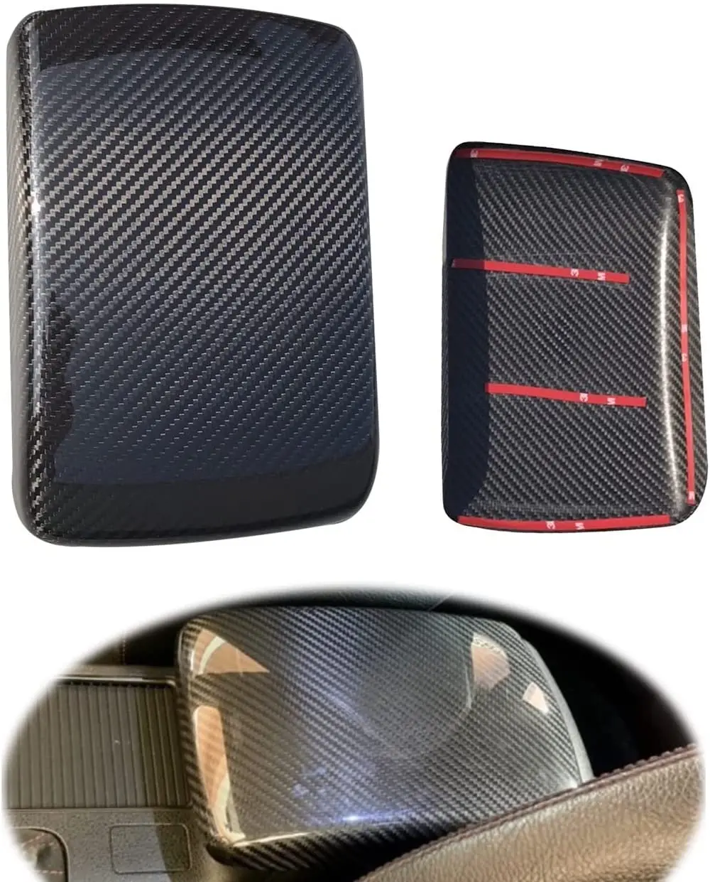 Gogocarbon Center Console Armrest Storage Overlay Cover Panel For Subaru Wrx 2008-2014 I Dry Carbon Fiber I Lightweight Strong With Uv-Resistant Clear Coating I Perfect For An Aggressive Updated Look 1