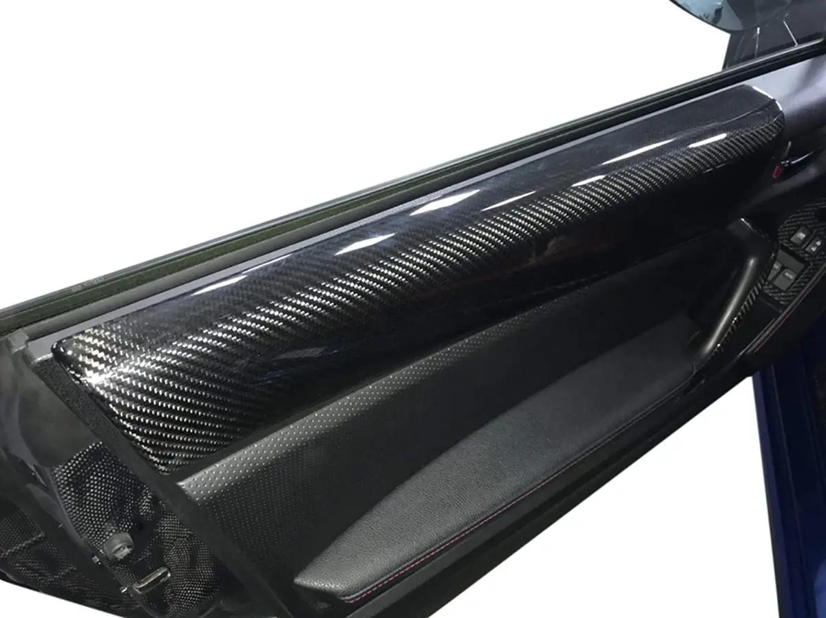 Inside Front Door Panel Fit For Gt86 Scion Subaru Brz 2012-2015 I Direct Relay And Attach Onto The Existing Door Panel I 3K Cross Weave Carbon Fiber I Lightweight Strong 1