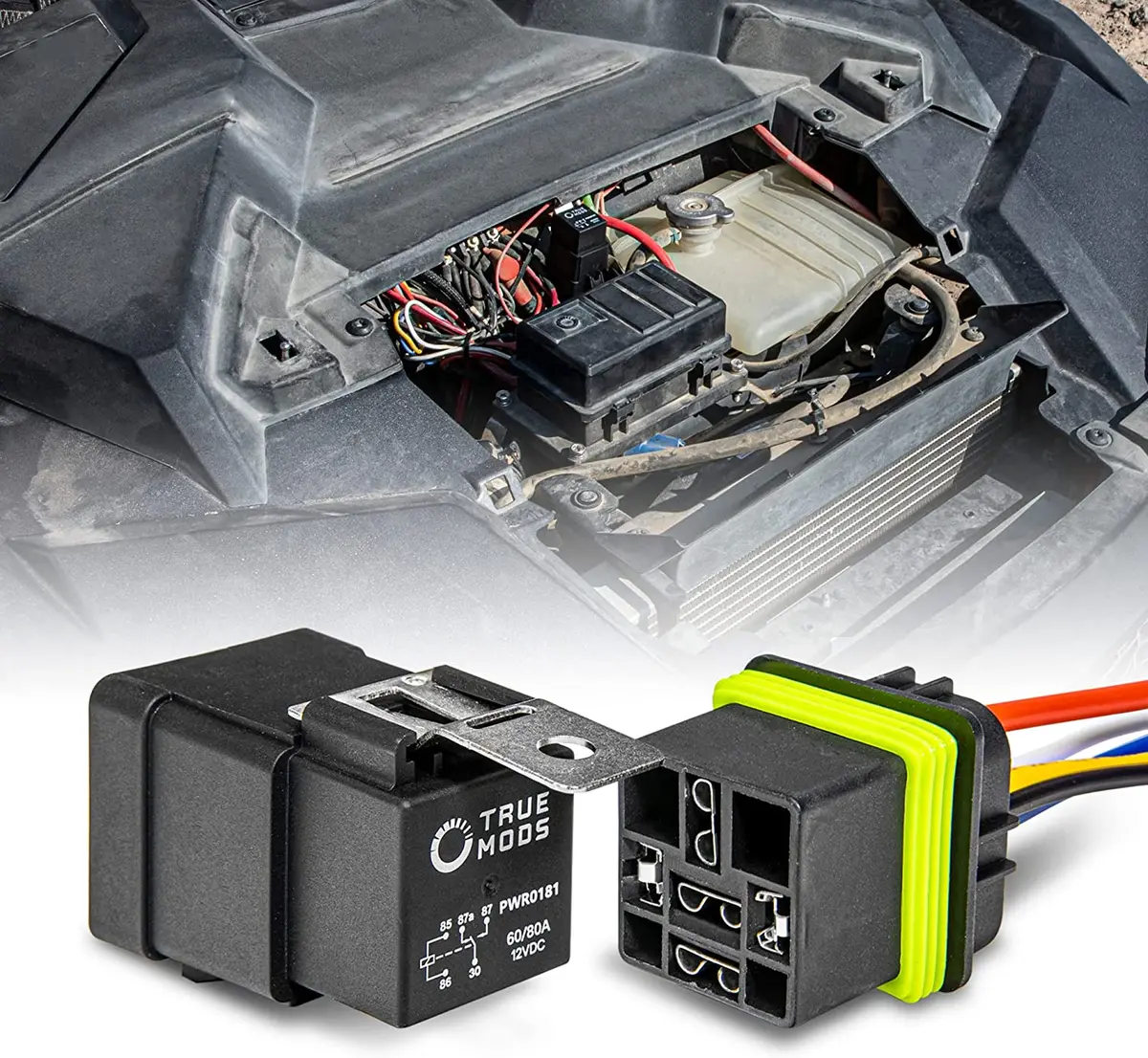 1 Pack 5-Pin 12V Bosch Style Waterproof Relay Kit [Harness Socket] [12 Awg Hot Wires] [Spdt] [60/80 Amp] 12 Volt Automotive Marine Relays For Boats Auto Fan Cars 1