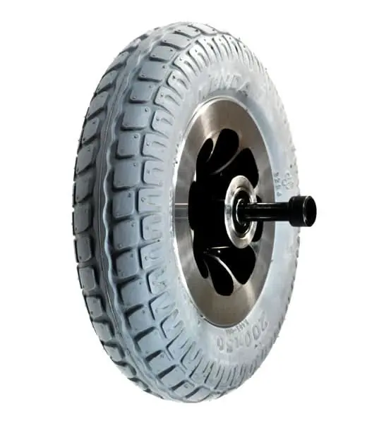 8"X2" Flat Free Front Caster Wheel Assembly With Axle And Hardware For The Invacare Zoom Hmv 220 Scooter (1128208) 1