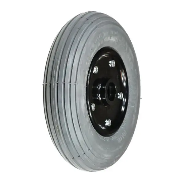 8"X2" (200X50) Foam-Filled Merits-Style Caster Wheel Assembly Without Bearings 1