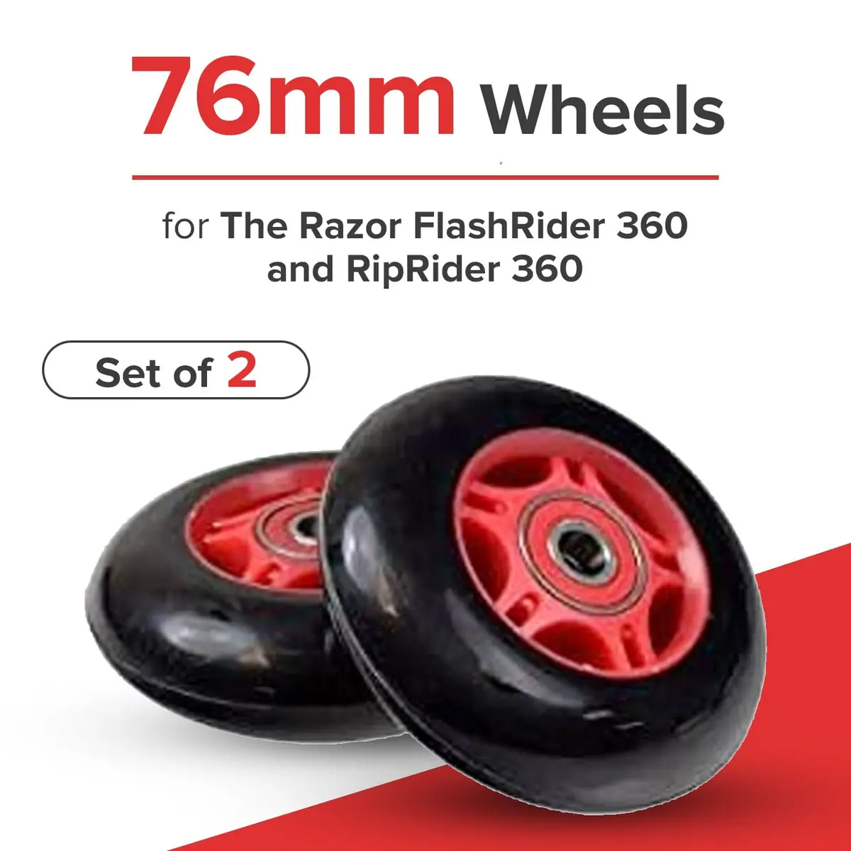 76 Mm Scooter Wheels With Bearings (Set Of 2) 11