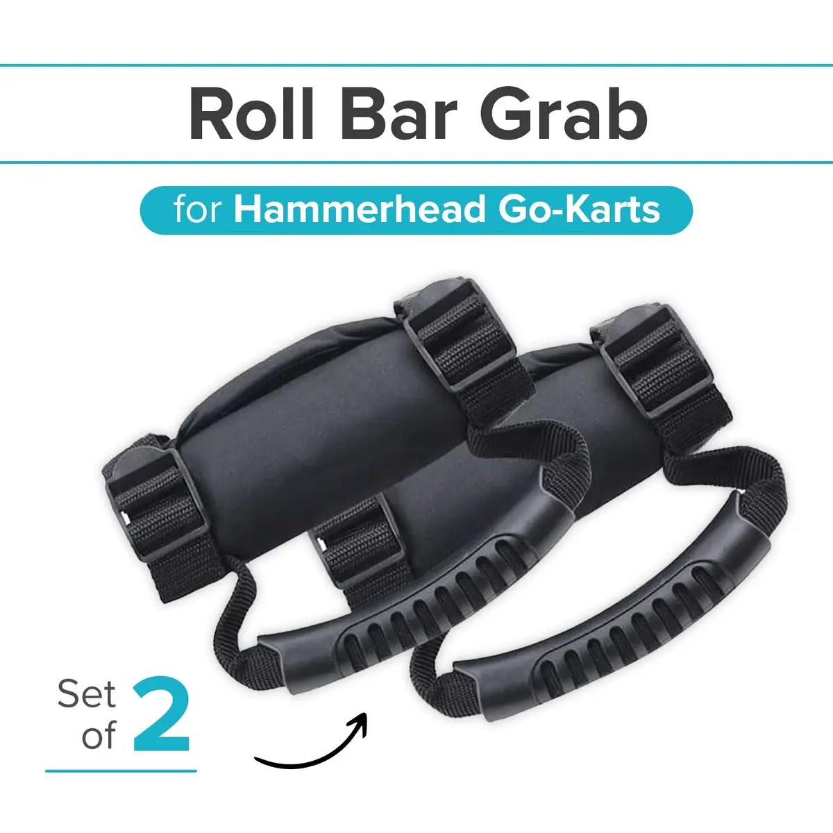 Roll Bar Grab Handles For Hammerhead Go-Karts (Set Of 2) 2