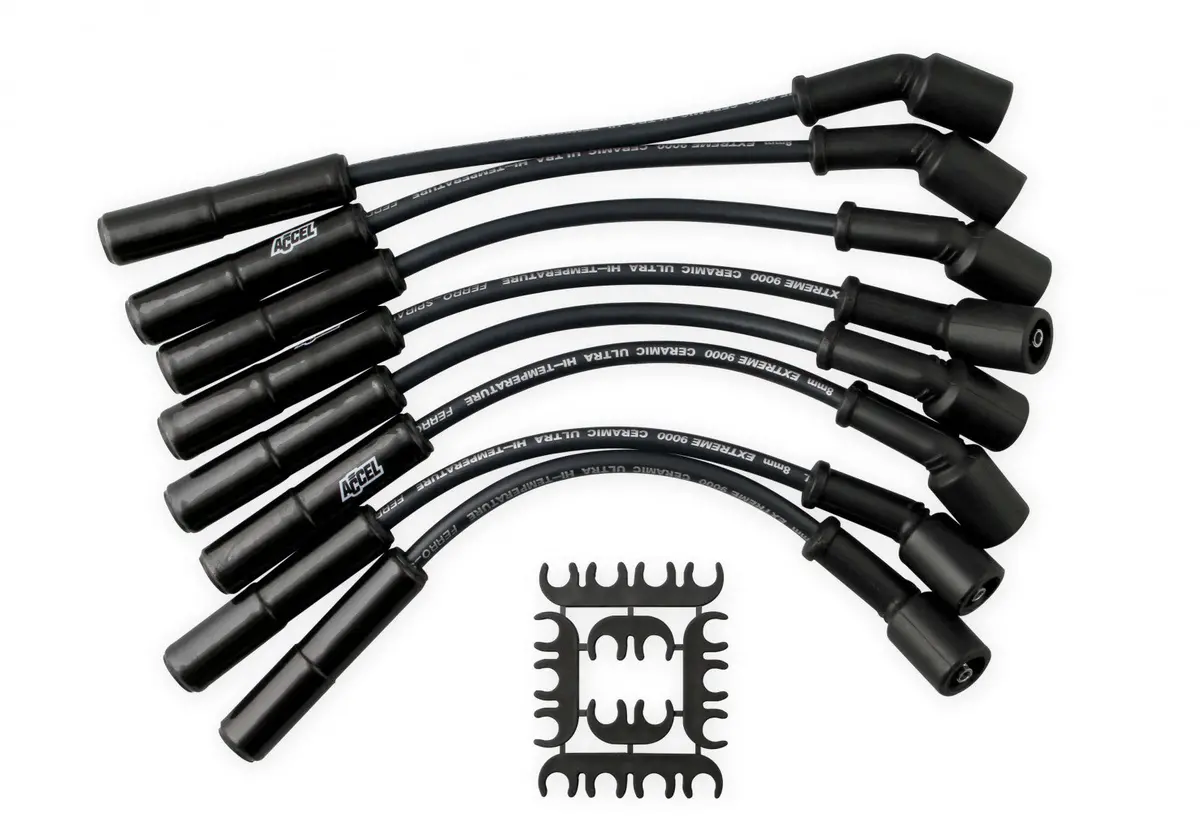 Accel Spark Plug Wire Set - Extreme 9000 Black Ceramic Boot - Gm 4.8/5.3/6.0/6.2L 1