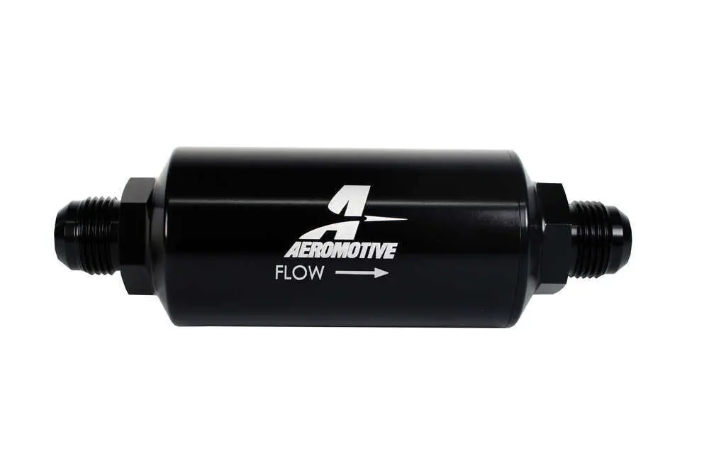 10An Inline Fuel Filter 40 Micron 2In Od Black 1