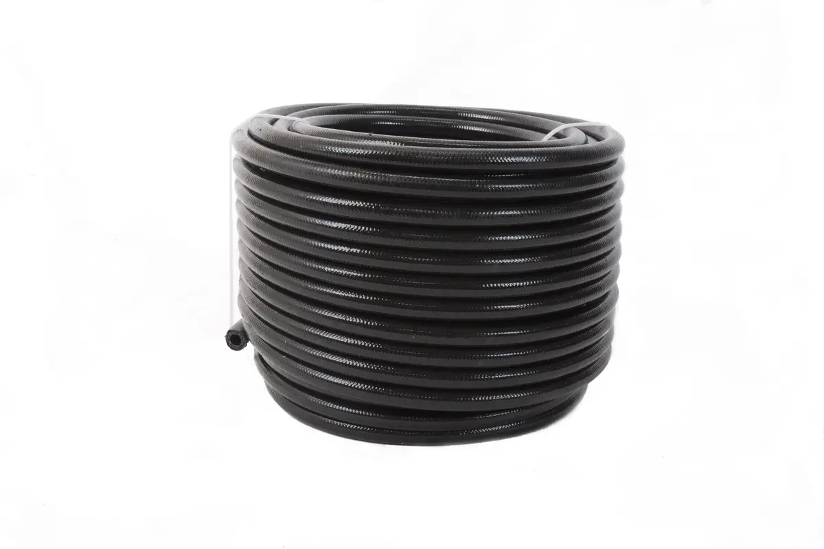 6An Ptfe S/S Braided Hose 20Ft Black Jacketed 1