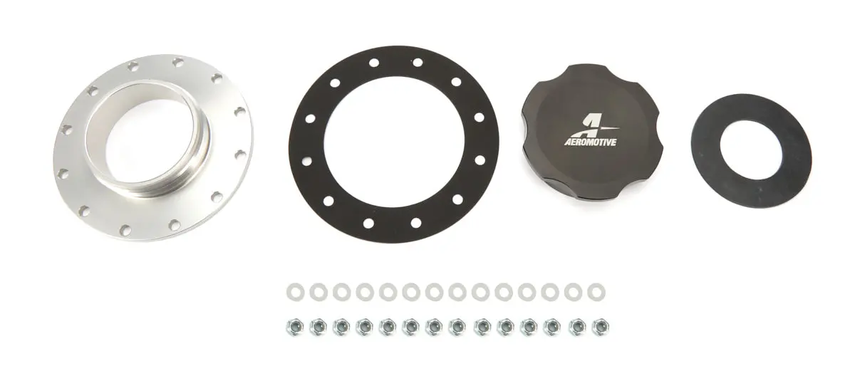 Fillcap Screw-On 3In Dia 12-Bolt Flange - Black 1