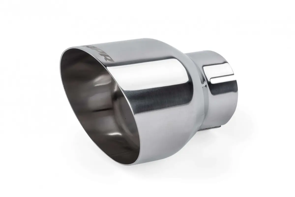 Apr Single-Walled 4" Slash-Cut Tips (Polished Silver) - Set Of 2 2