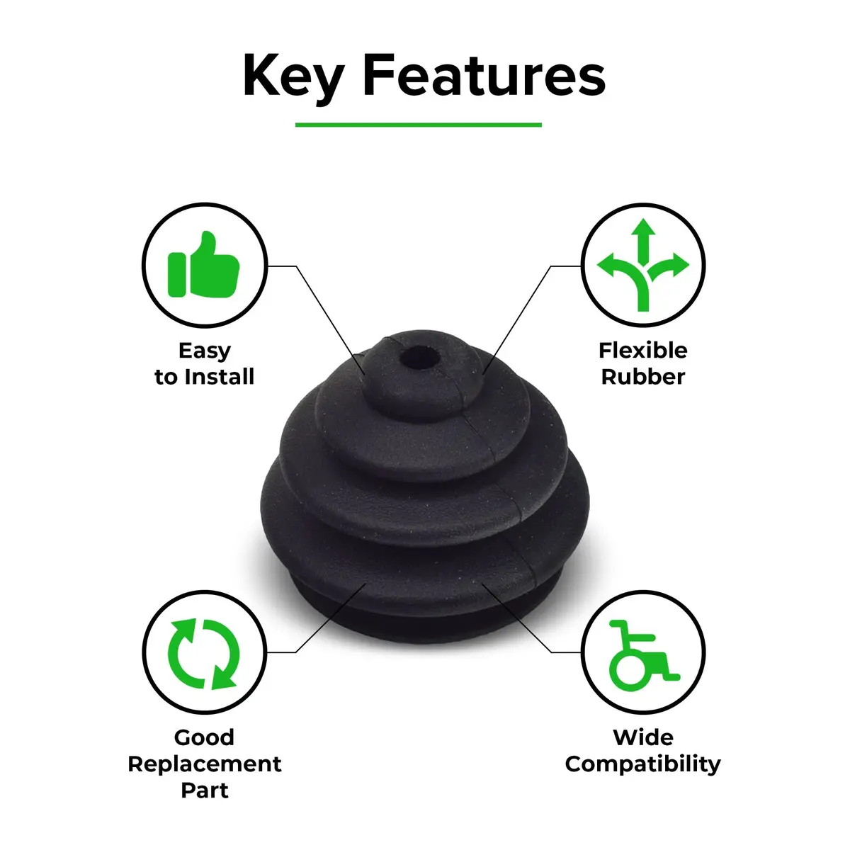 Joystick Boot For The Foldawheel Pw-999Ul & Pw-1000Xl Folding Electric Wheelchairs 2