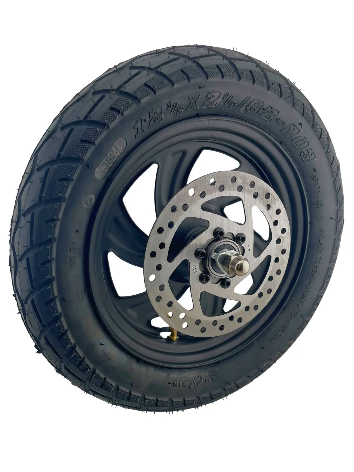 Front Wheel Assembly With 12-1/2 X 2-1/4" Tire For The Caroma Z2 Electric Scooter 1