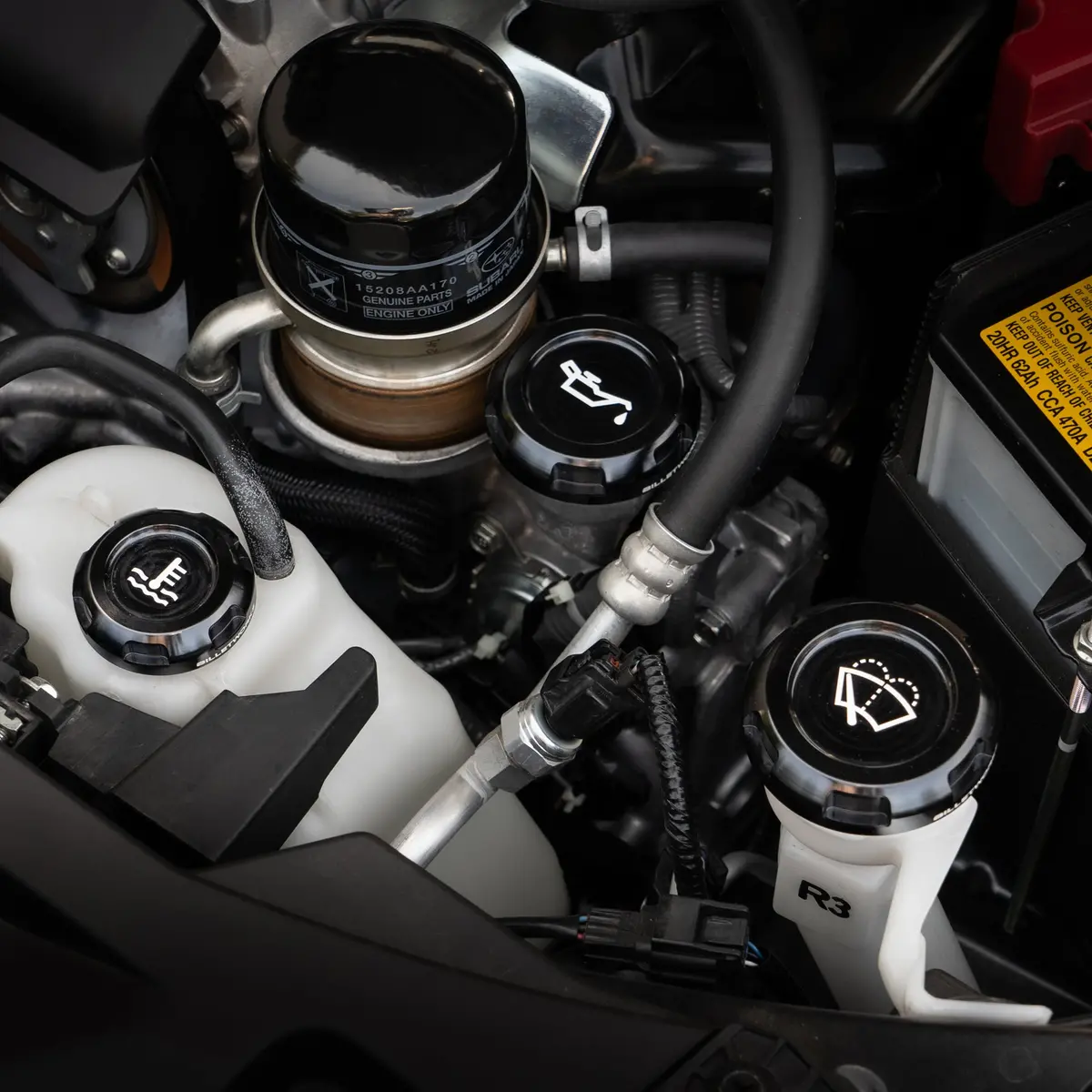 Engine Bay Caps - Zero Series - Fluid Engravings - 2013-20 & 2022+ Brz/Frs/86 2