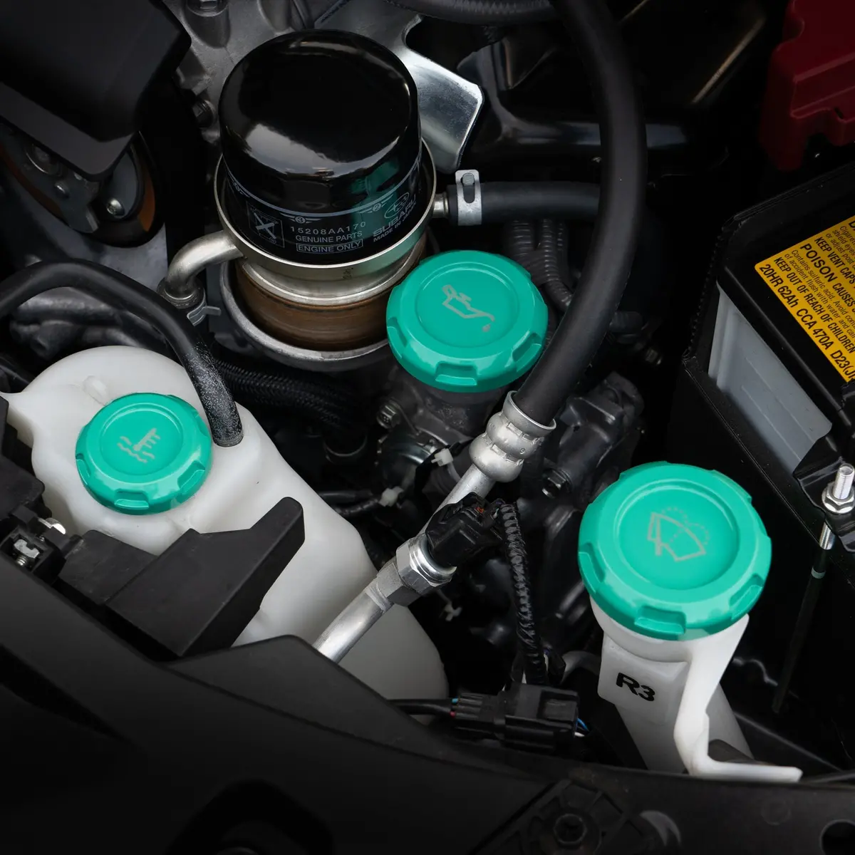 Engine Bay Caps - Zero Series - Fluid Engravings - 2013-20 & 2022+ Brz/Frs/86 12