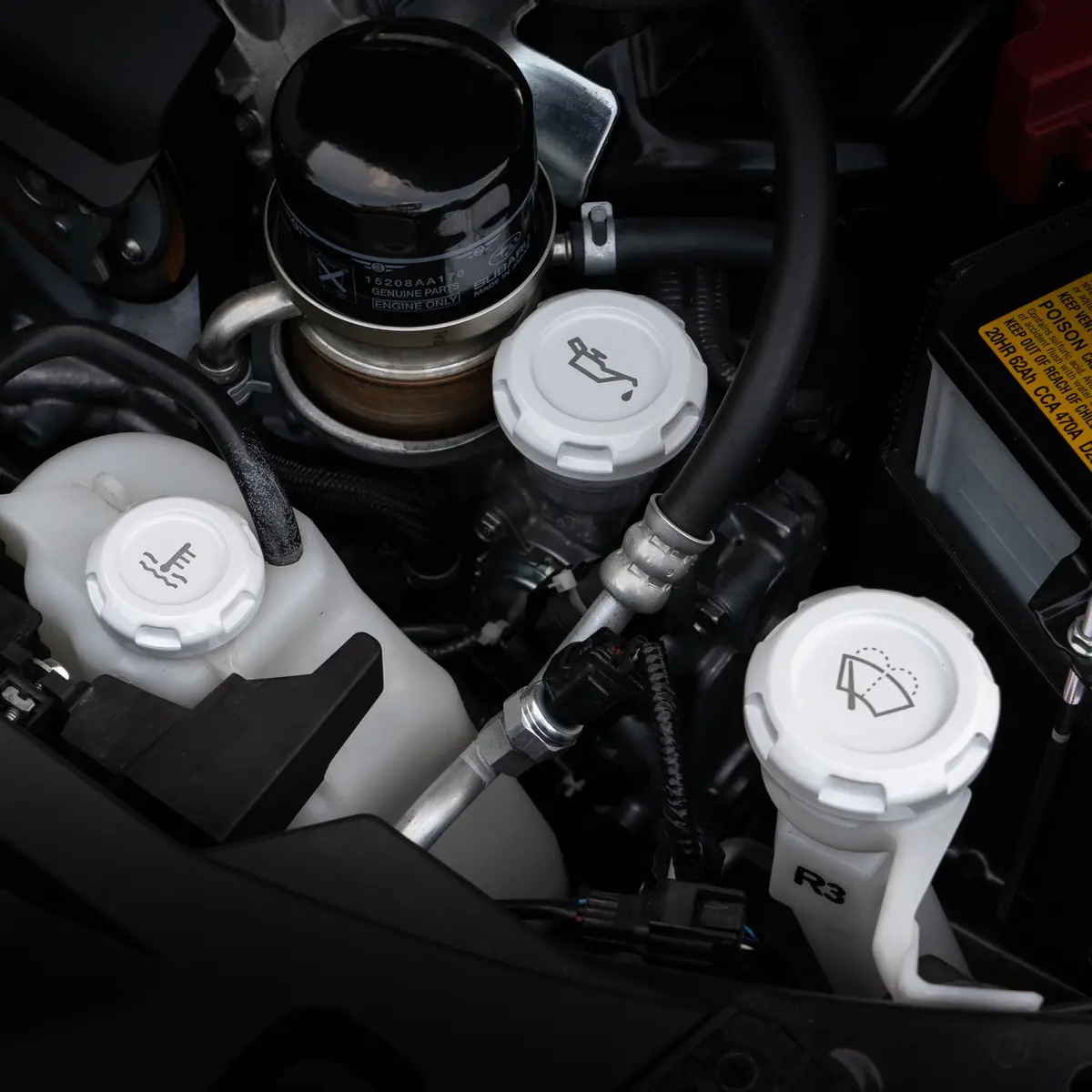 Engine Bay Caps - Zero Series - Fluid Engravings - 2013-20 & 2022+ Brz/Frs/86 16