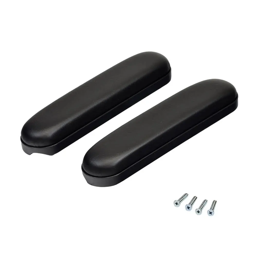 Black 10" Desk Length Padded Vinyl Armrest For Wheelchairs (Set Of 2) 1