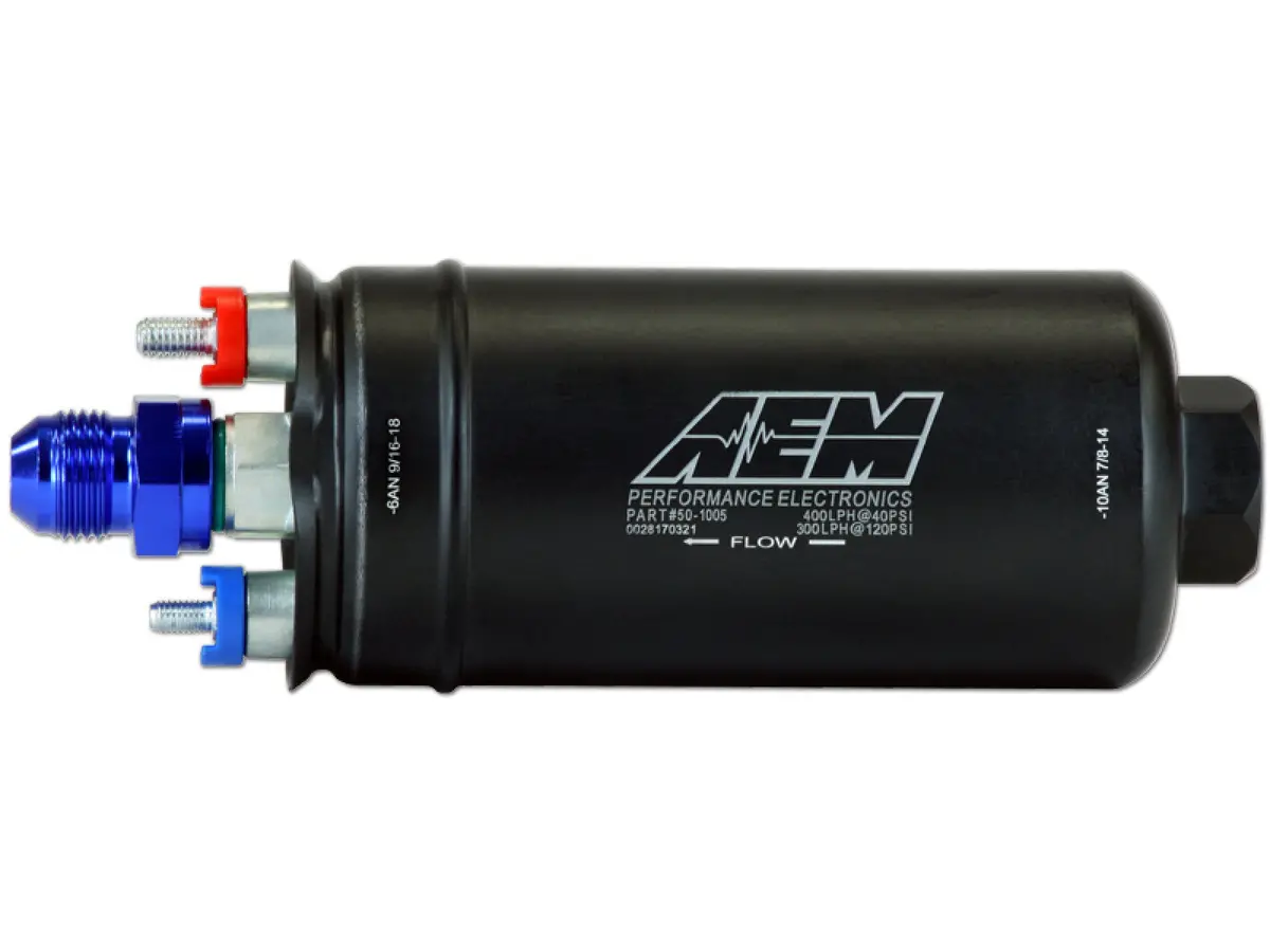 Aem 400Lph Inline High Flow Fuel Pump 1