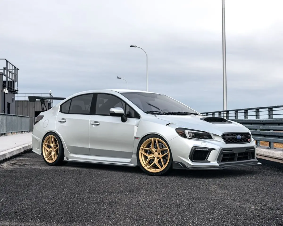 Vr Forged D04 Wheel Package Subaru Wrx Sti 18X9.5 Olympic Gold 1