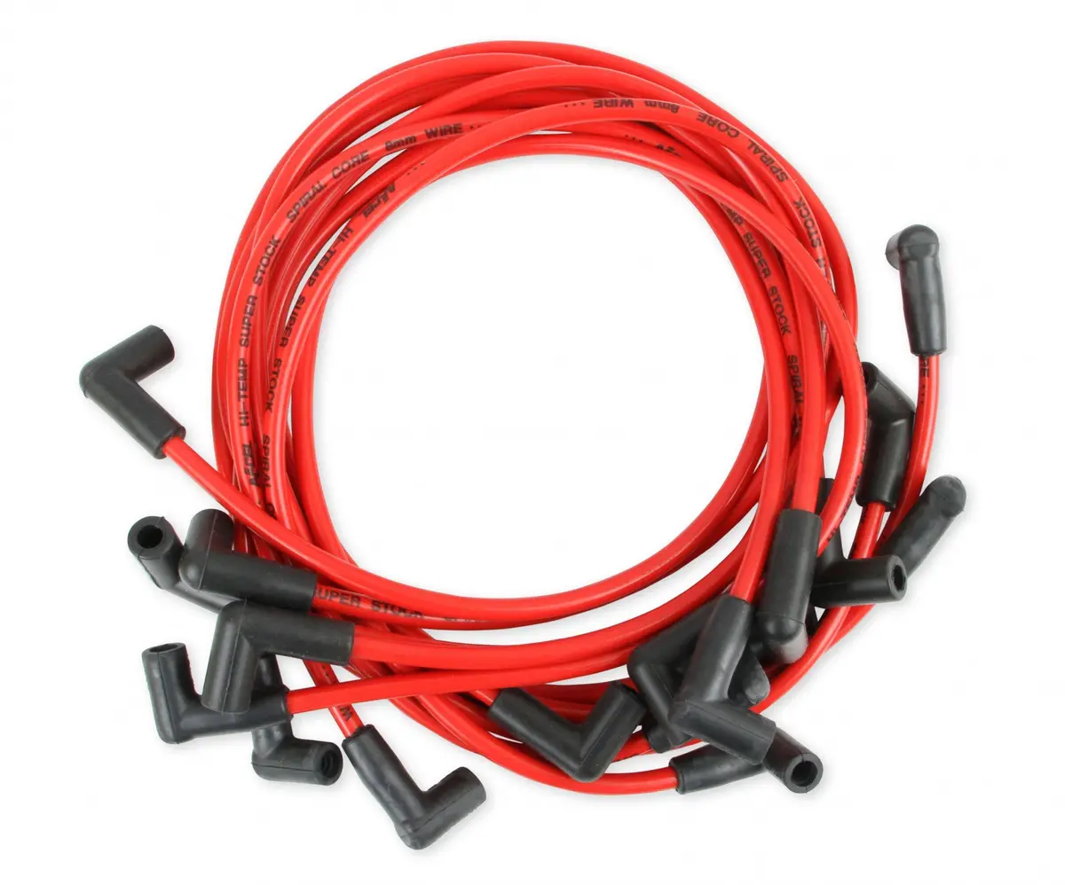 Accel Spark Plug Wire - 8Mm - Super Stock - 500 Ohms/Ft Sprial Core - Custom - Red Wire - Sbc 1978-1980 V8 Hei 1