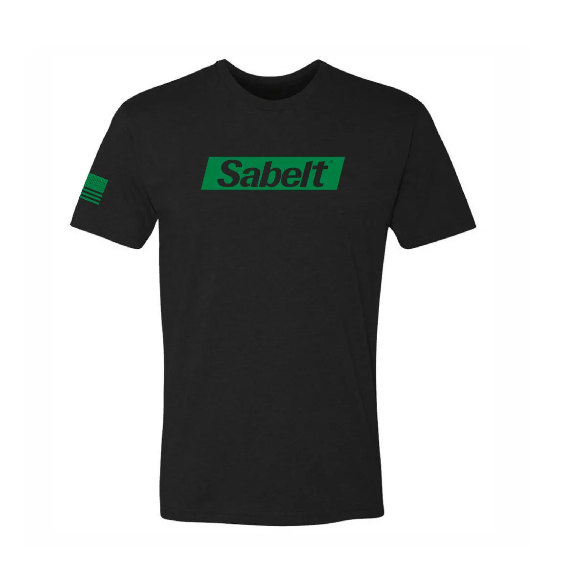 Sabelt America Logo Tee, Black & Green 1