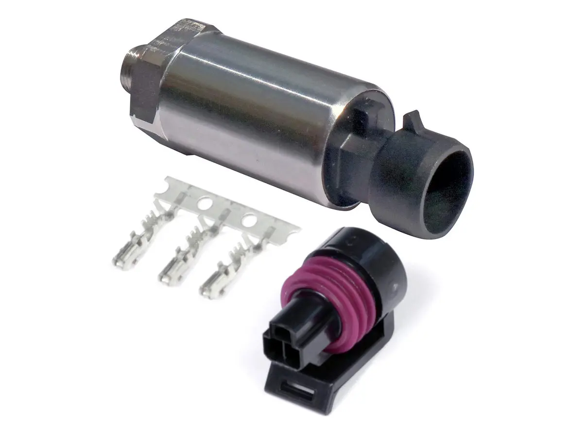 Haltech 150 Psi Motorsport Fuel/Oil/Wastegate Pressure Sensor (Stainless Steel Diaphragm) Thread: 1/8 Npt 1