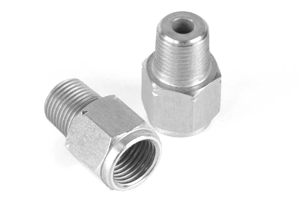 Haltech M10 X 1.0 To 1/8 Npt Adaptor Thread: M10 X 1.0 Female To 1/8Nptf Male 1