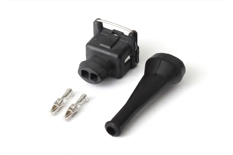 Haltech Plug And Pins Only - Bosch Ev1 (Square) 2 Pin Junior Timer Female Connector 1