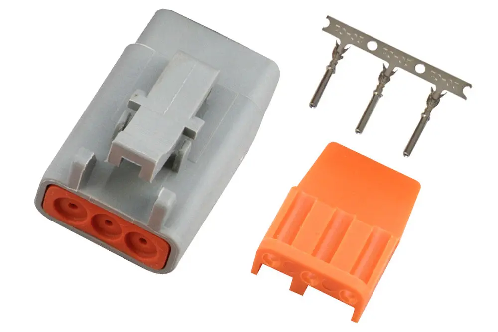 Haltech Plug And Pins Only - Male Deutsch Dtm-3 Connector (7.5 Amp) 1