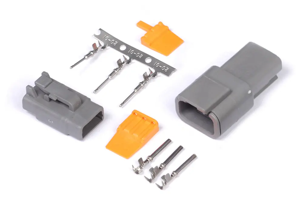 Haltech Plug And Pins Only - Matching Set Of Deutsch Dtm-3 Connectors (7.5 Amp) 1