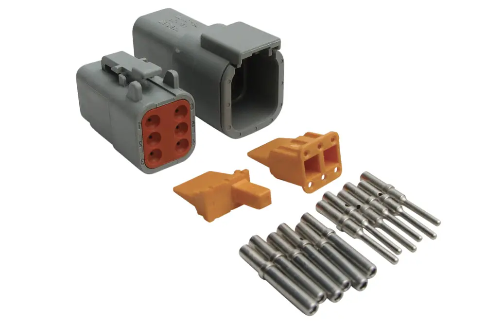 Haltech Plug And Pins Only - Matching Set Of Deutsch Dtm-6 Connectors (7.5 Amp) 1