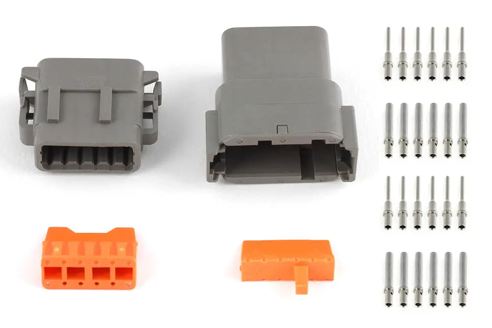 Haltech Plug And Pins Only - Matching Set Of Deutsch Dtm-12 Connectors (7.5 Amp) 1
