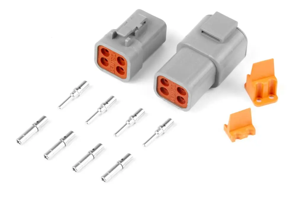 Haltech Plug And Pins Only - Matching Set Of Deutsch Dtp-4 Connectors (25 Amp) 1