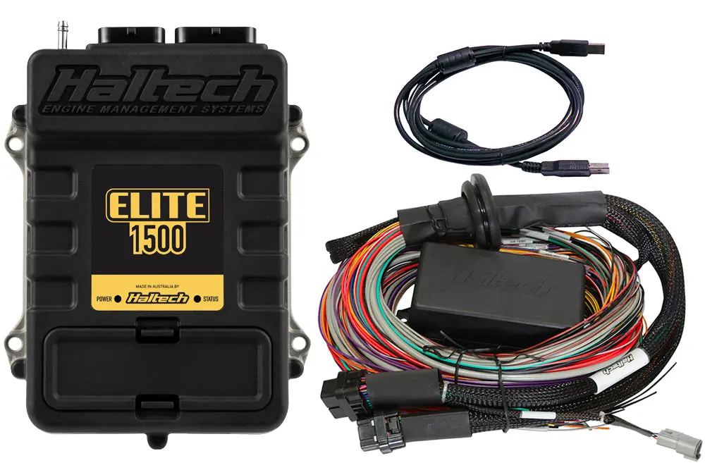 Haltech Elite 1500 + Premium Universal Wire-In Harness Kit Length: 2.5M (8') 1