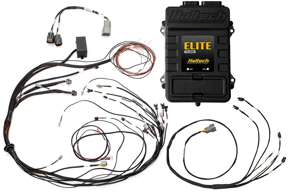 Haltech Elite 1500 + Mazda 13B S6-8 Cas With Ign-1A Ignition Terminated Harness Kit Injector Connector: Bosch Ev1 1