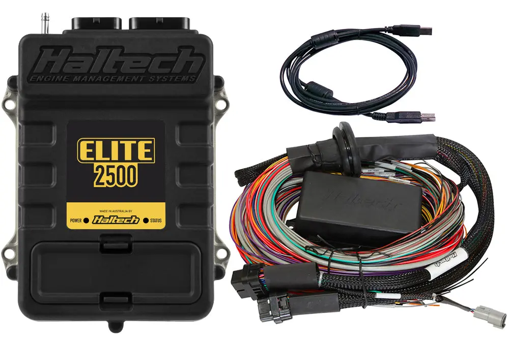 Haltech Elite 2500 + Premium Universal Wire-In Harness Kit Length: 2.5M (8') 1