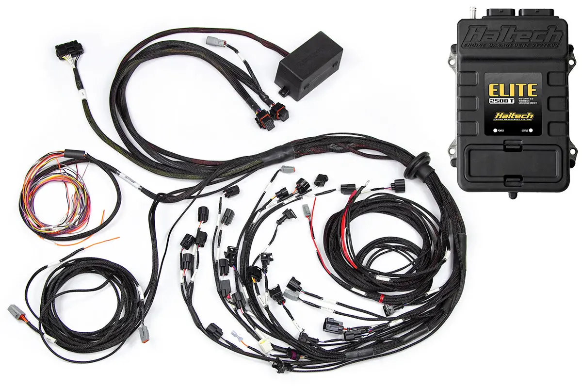 Haltech Elite 2500T + Terminated Harness Kit For Ford Falcon Ba/Bf Barra 4.0L I6 Injector Connector: Factory Bosch Ev1 1