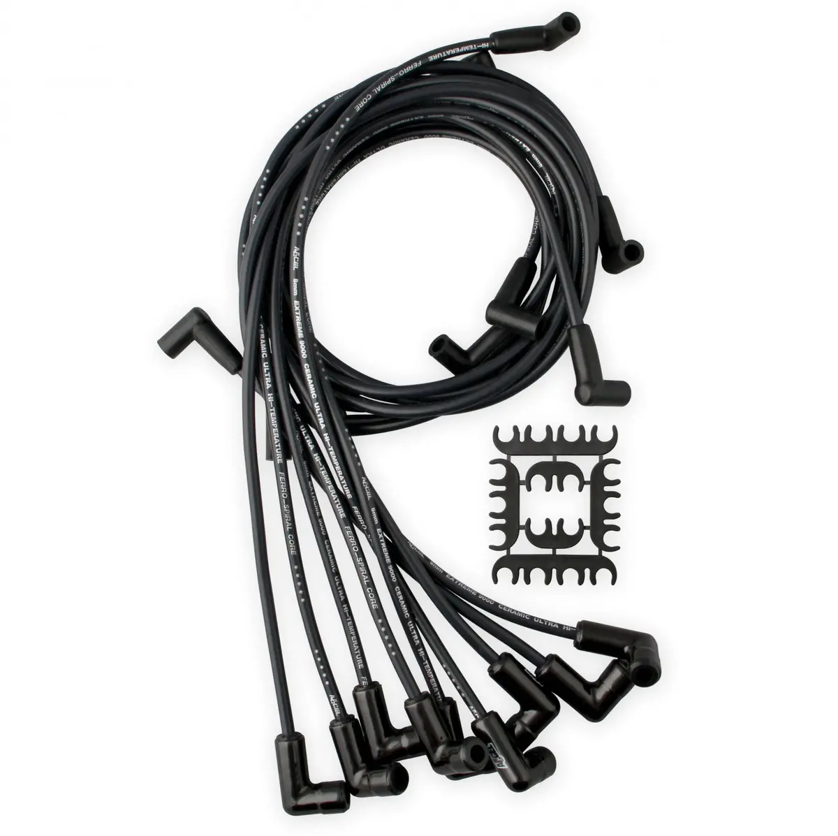 Accel Spark Plug Wire Set - Chevy Small Block With Hei 75-86 Wires Under Valve Cover-Black 1