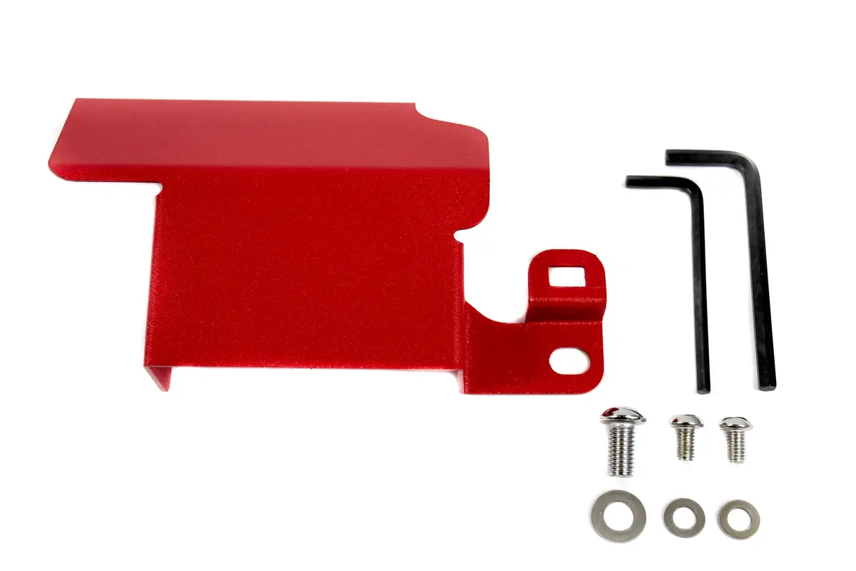 Precision Works Aluminum Boost Control Solenoid Cover For 08-21 Subaru Sti (Red) 1