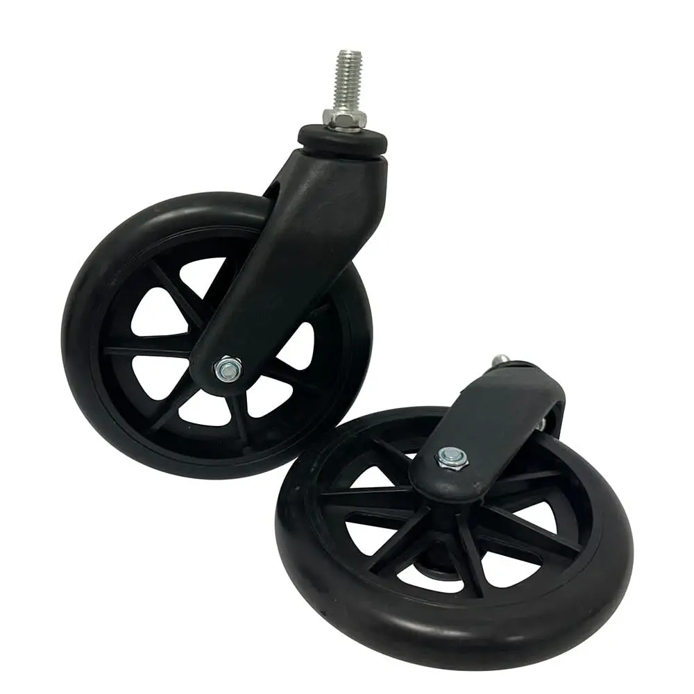 Universal 6" Rollator Wheel With Swivel Fork Assembly (Set Of 2) 1
