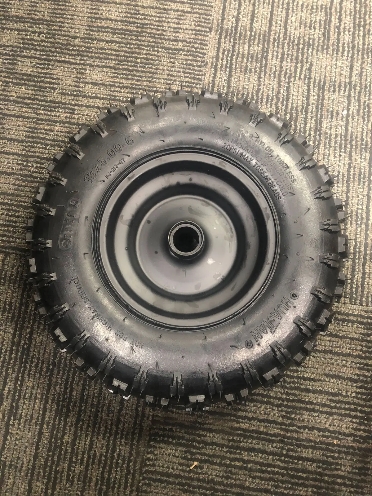 13X5.00-6 Front Tire And Rim Wheel Assembly For Coleman Ck100 & Sk100 Go-Karts (Missing Hardware) 1