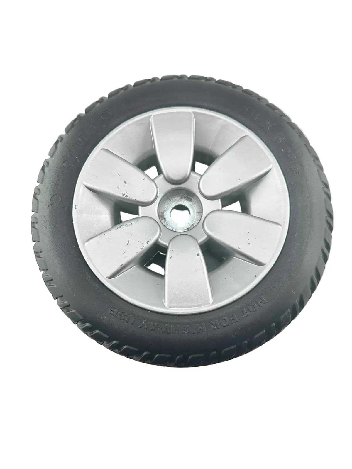 3.00-4 Flat-Free Drive Wheel Assembly With Black Tire For The Jazzy Air, Select, & Select 6 Power Chairs (Whlasmb2045)  (Blemished) 1
