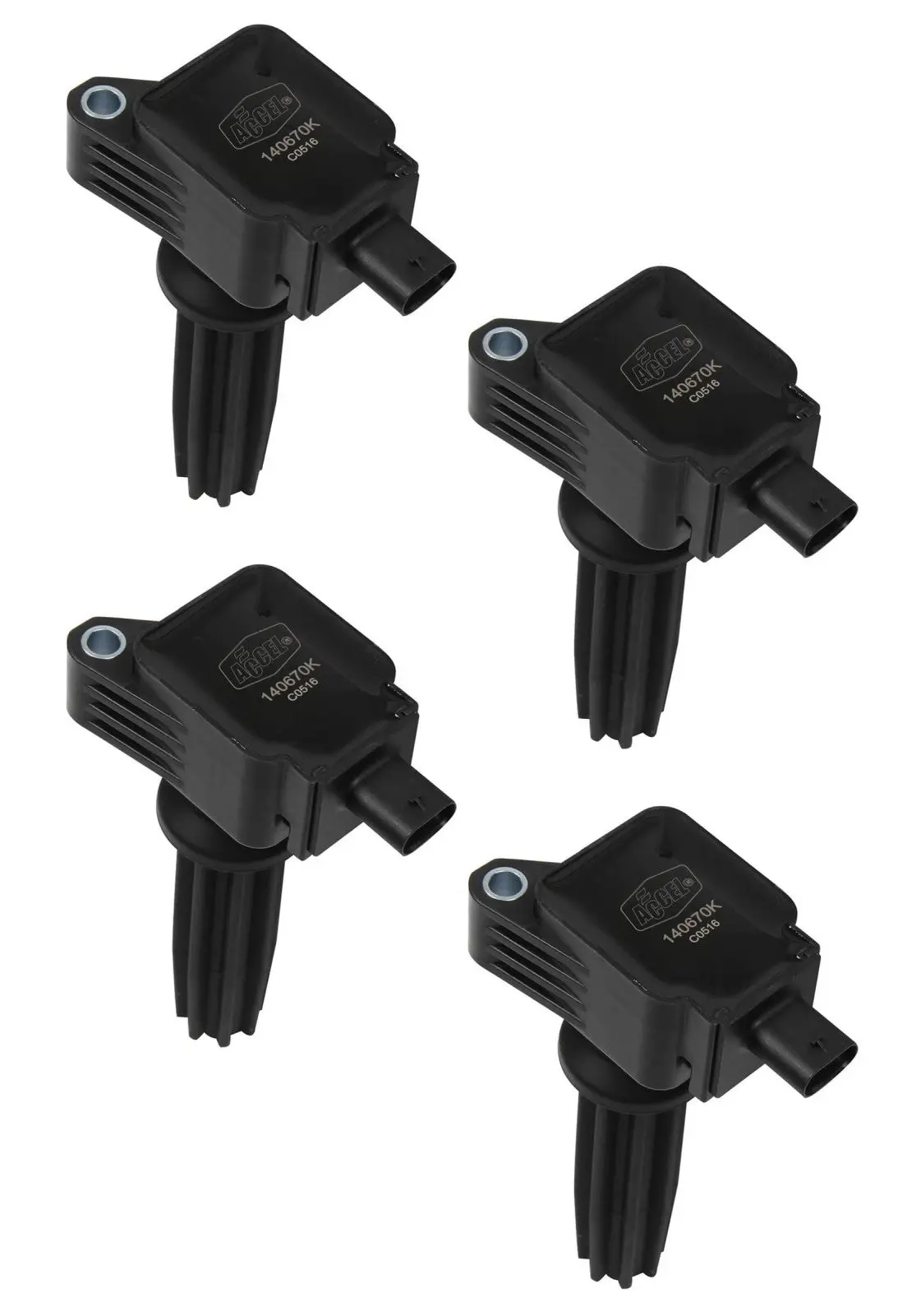Accel Ignition Coil - Supercoil - 2012-2017 Ford Ecoboost 2.0L/2.3L - L4 - Black - 4-Pack 1