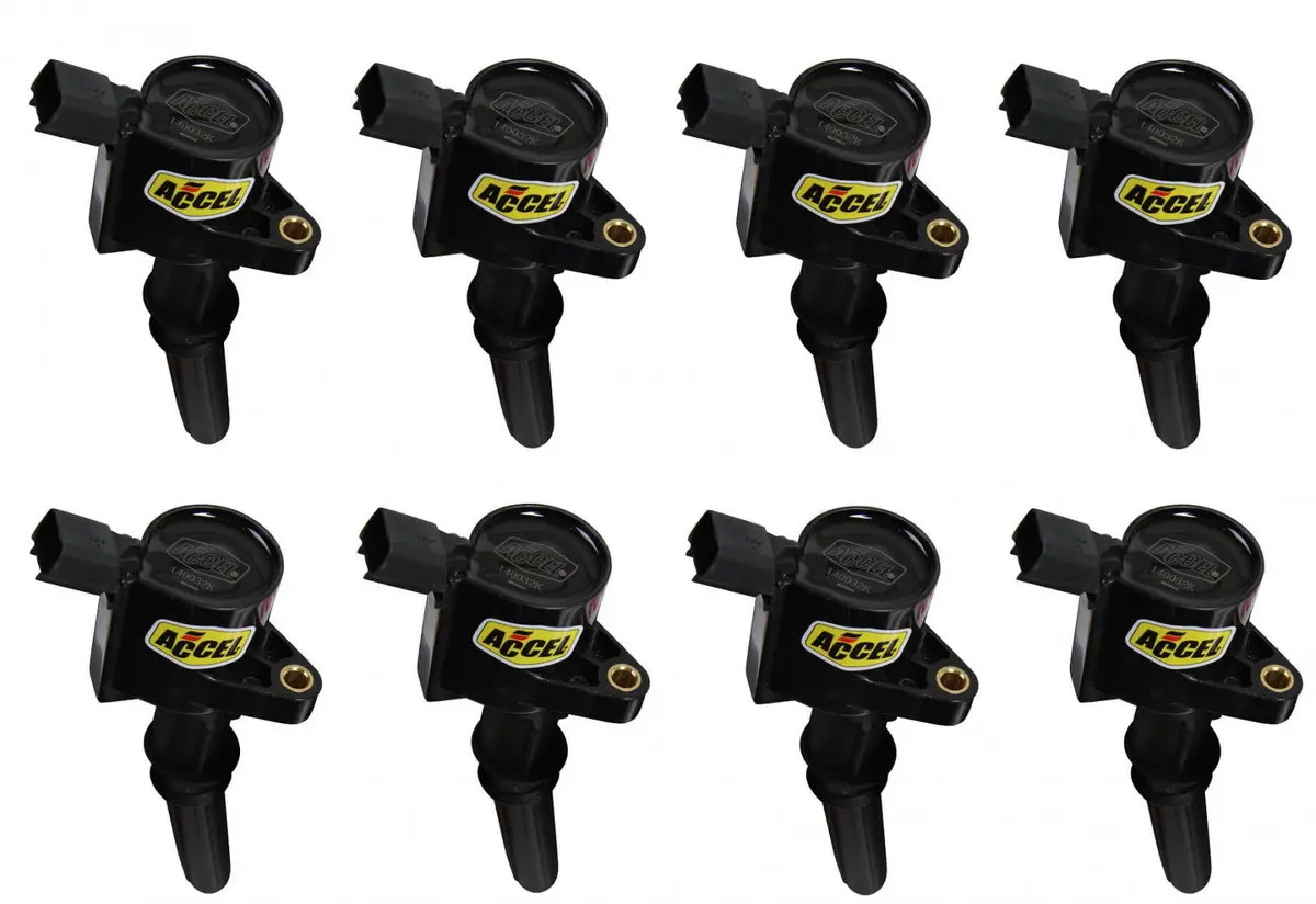 Accel Ignition Coil - Supercoil - 1998-2008 Ford 4.6L/5.4L/6.8L 2-Valve Modular Engines -Black - 8-Pack 1
