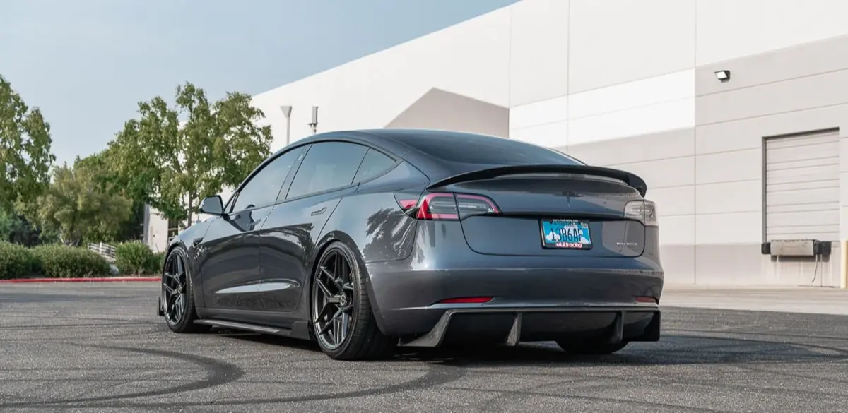 Vr Aero Gloss Carbon Fiber Rear Diffuser Tesla Model 3 2018 1