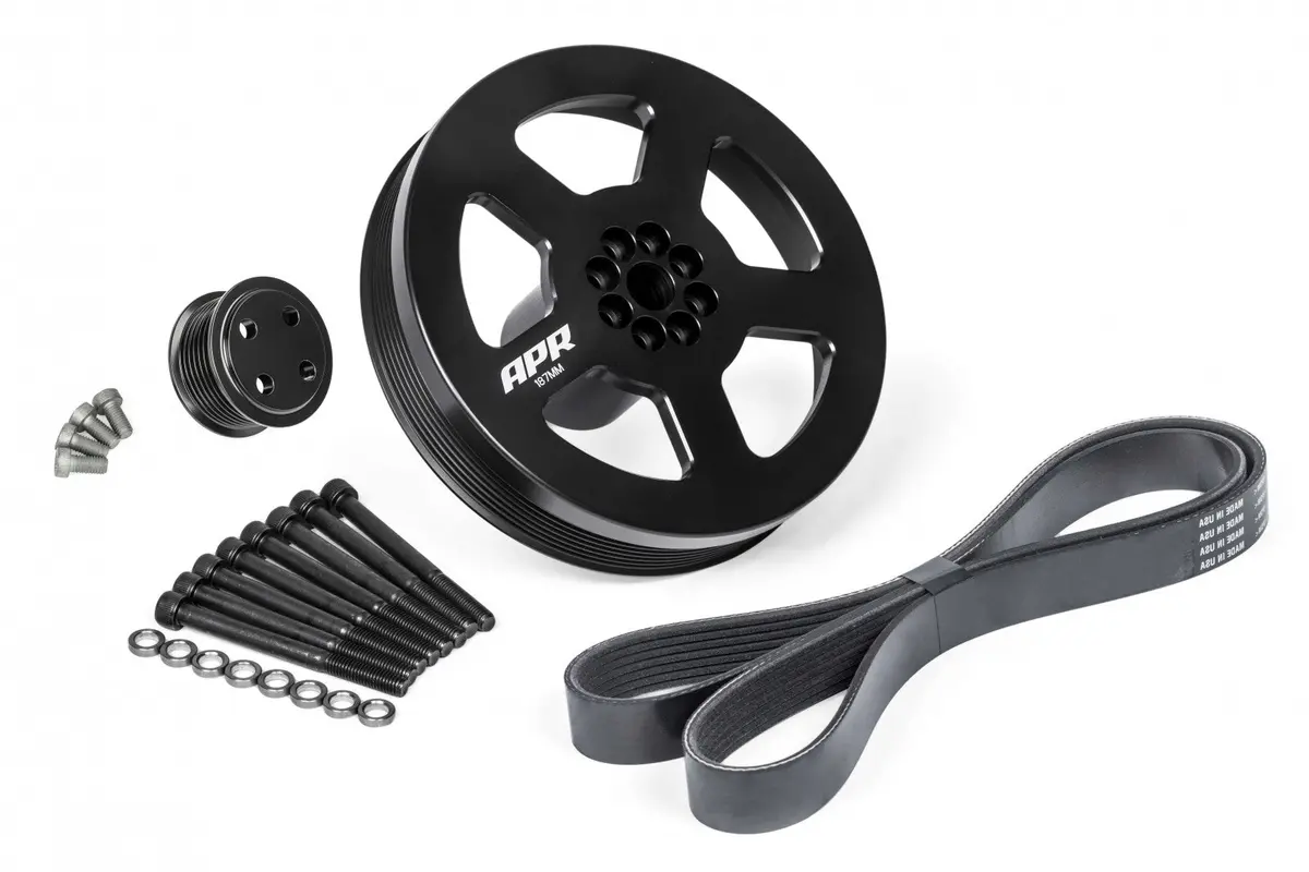 Apr 3.0Tfsi Supercharger Drive And Crank Pulley With Belt (Bolt On) 1