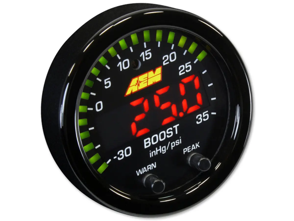 Aem X-Series Boost Pressure Gauge -30 Inhg ~ 35 Psi / -1 ~ 2.5 Bar 1